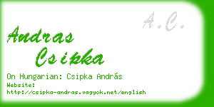 andras csipka business card